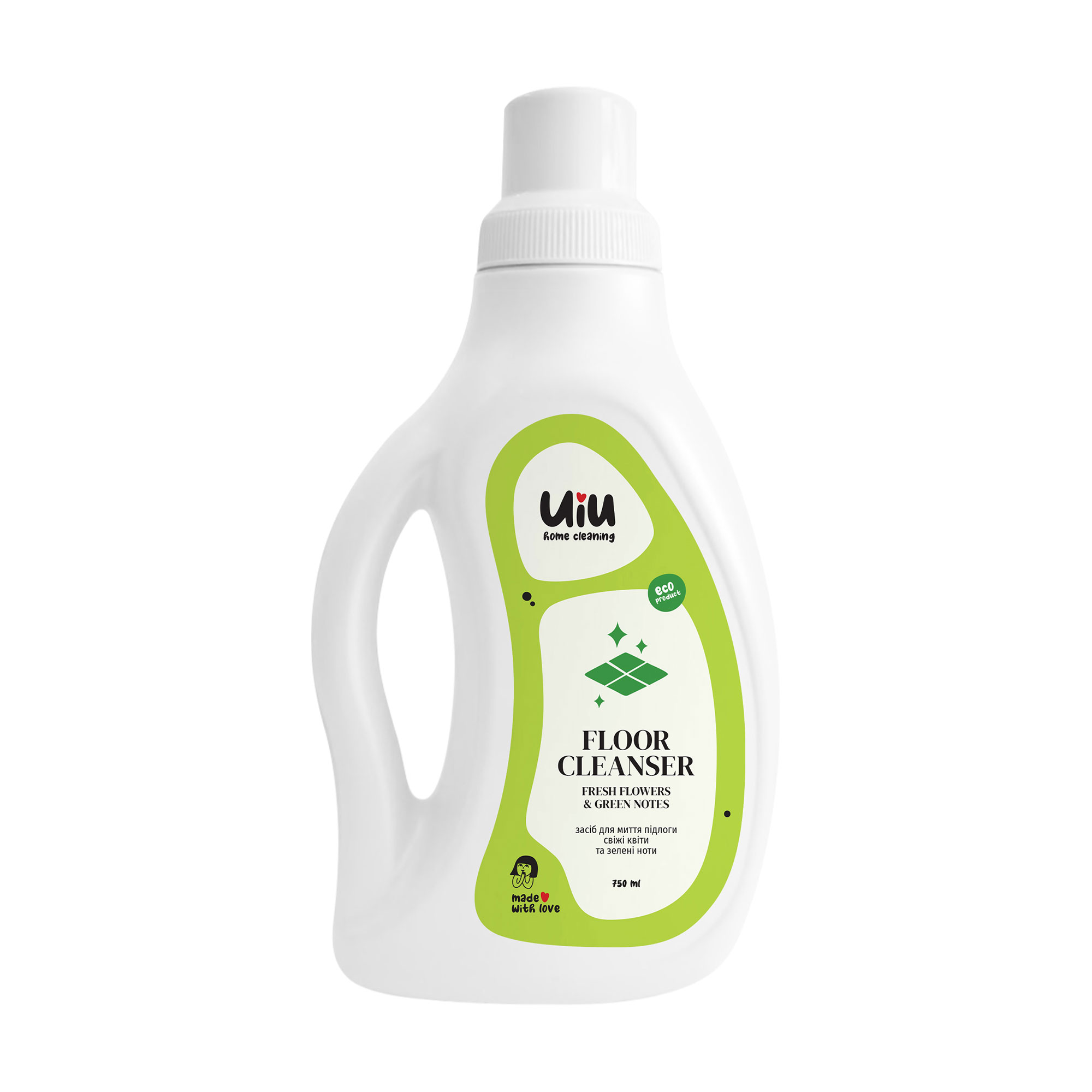Засіб для миття підлоги UIU Floor Cleanser Свіжі квіти та зелені ноти, 750 мл